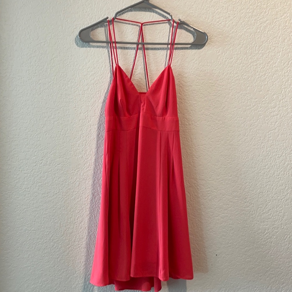 Mini coral dress